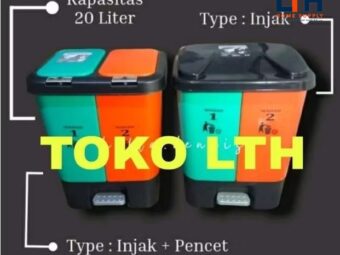 1-1905-1.jpg TEMPAT TONG SAMPAH INJAK 20 LITER 2 WARNA MPW MEDIS ORGANIK ANORGANIK 20LTR