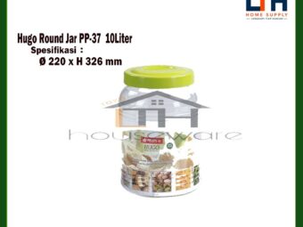 1-191-1.jpg TOPLES/TEMPAT SELAI BULAT 10 LTR HUGO ROUND JAR 107 -LION STAR PP-37 PLASTIK