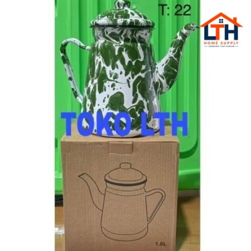 1-1913-1.jpg Teko Tinggi Kaleng Enamel Lurik Blurik