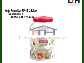 1-192-1.jpg TOPLES/TEMPAT SELAI BULAT 15 L-HUGO ROUND JAR 112 -LION STAR PP-42