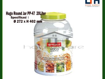 1-193-1.jpg TOPLES PLASTIK /TEMPAT SELAI BULAT 20 LITER HUGO ROUND JAR 117 -LION STAR PP-47 KELER KERUPUK