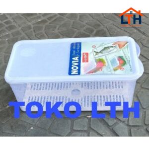 1-1930-1.jpg KOTAK BOX SARINGAN 4 LITER NOVIA ASVITA KERANJANG WADAH PENGERING SAYUR BUAH TOPLES STORAGE LEMARI ES