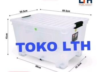 1-1942-1.jpg TITAN CB115 CONTAINER BOX RODA TRANSPARAN 115 LITER SHINPO SIP103 BENING KOTAK WADAH PENYIMPANAN CB 115 SIP 103