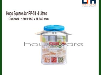 1-195-1.jpg TOPLES PLASTIK / TEMPAT SELAI SEGI 4 LITER HUGO SQUARE JAR 201 -LION STAR PP-51 KELER KERUPUK