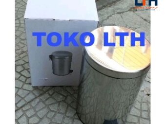 1-1953-1.jpg TEMPAT TONG SAMPAH INJAK 12 LTR STAINLESS DUSTBIN RUBBISH BIN SUBRON