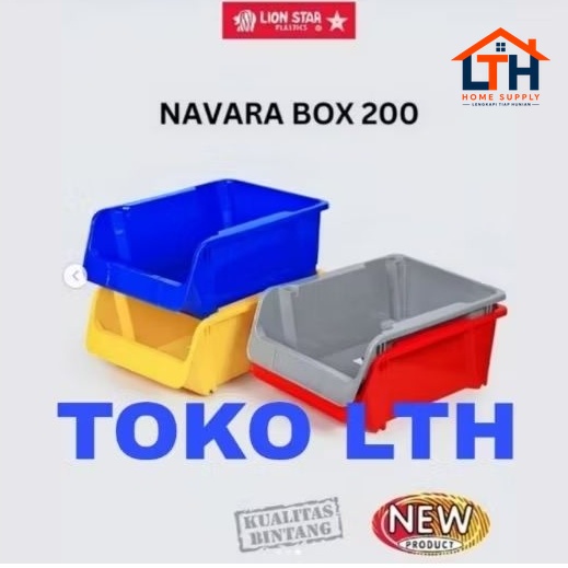NAVARA BOX 200 JX 33 KOTAK PENYIMPANAN SUSUN SERBAGUNA LION STAR JX33