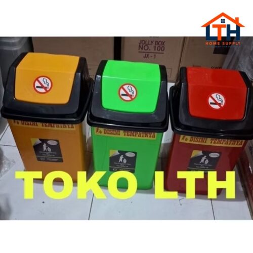TEMPAT TONG SAMPAH WARNA 25 LITER TUTUP GOYANG MPW PLASTIK 25L