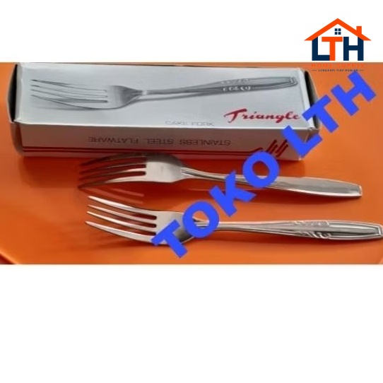 1-1969-1.jpg 6 PCS GARPU KECIL STAINLESS TRIANGLE 302 GARPU KUE DESSERT CAKE FORK