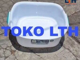 DELMORA 8719 BAK BASKOM SEGI PLASTIK GAGANG 10 LITER BASIN WADAH PERSEGI SERBAGUNA