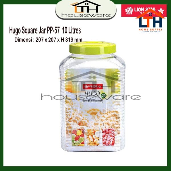 1-198-1.jpg TOPLES/TEMPAT SELAI SEGI 10 L- HUGO SQUARE JAR 207 -LION STAR PP-57