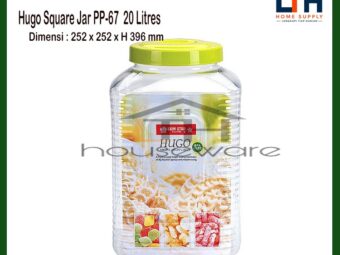 1-199-1.jpg TOPLES PLASTIK / TEMPAT SELAI SEGI 20 LITER HUGO SQUARE JAR 217 LION STAR PP-67 WADAH KELER KERUPUK