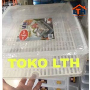 1-2008-1.jpg Kotak Box Saringan Aldi Drainer 8.5 Liter Storer Pack Owl Plastik Keranjang Wadah Peniris Pengering Sayur Buah
