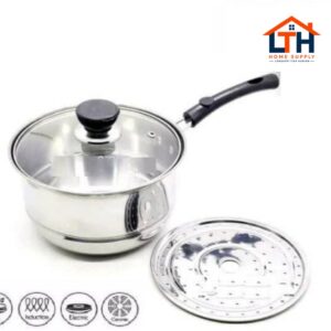 1-377-1.jpg Panci Mini Steamer 2in1 Stainless 20cm panci susu+steamer