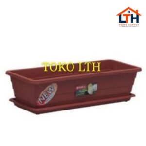 1-383-1.jpg POT BUNGA SEGI PANJANG TATAKAN TRIVETTO (M) LION STAR / POT BUNGA TANAMAN PLASTIK