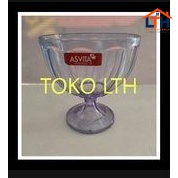 3 PCS GELAS ES TELER AKRILIK ASVITA PLASTIK MELAMIN MANGKOK KAKI ES CAMPUR