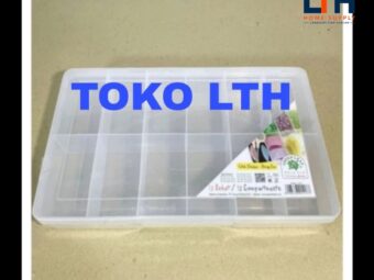 1-456-1.jpg KOTAK PERKAKAS REIKO 1417 SEKAT 12 GREEN LEAF / KOTAK SERBAGUNA / BOX