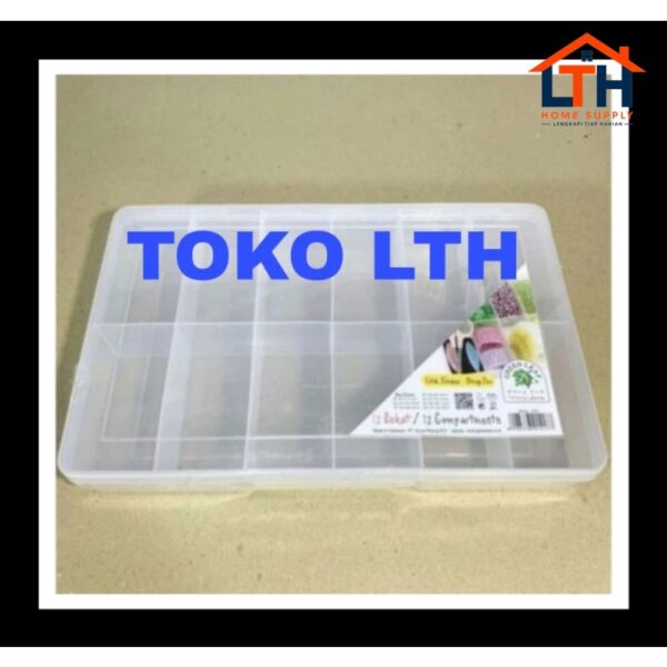 1-456-1.jpg KOTAK PERKAKAS REIKO 1417 SEKAT 12 GREEN LEAF / KOTAK SERBAGUNA / BOX