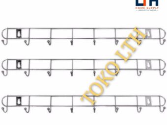 1-461-1.jpg KAPSTOK STAINLESS 8 KAIT / GANTUNGAN BAJU DINDING SERBAGUNA / HANGER / KAPSTOK