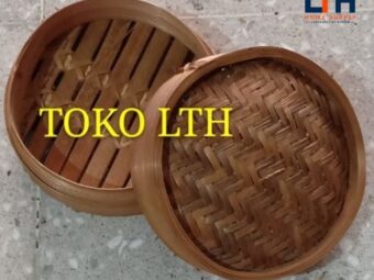 KLAKAT BAMBU DIMSUM 15 cm + TUTUP / KUKUSAN WADAH TEMPAT KERANJANG DIMSUM