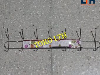 1-481-1.jpg KAPSTOK STAINLESS 6 KAIT / GANTUNGAN BAJU DINDING / SERBAGUNA / HANGER