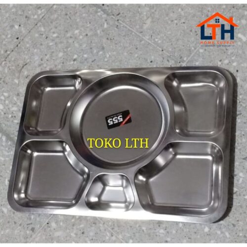 1-490-1.jpg FOOD TRAY STAINLESS / NAMPAN SEKAT / KOTAK MAKAN / TEMPAT MAKAN