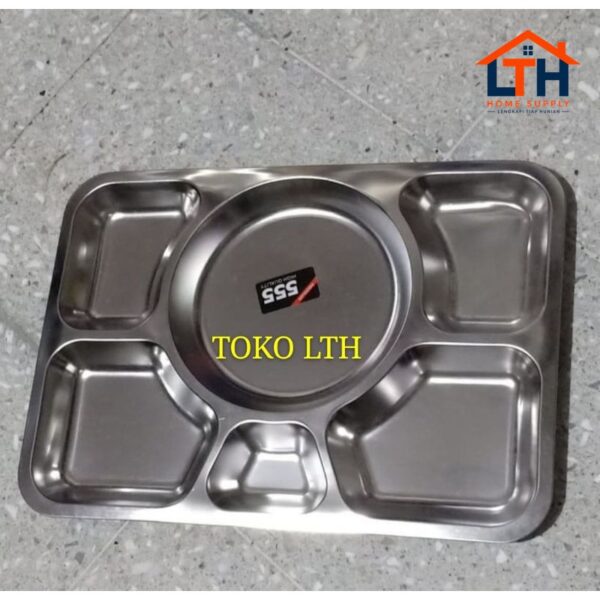 FOOD TRAY STAINLESS / NAMPAN SEKAT / KOTAK MAKAN / TEMPAT MAKAN
