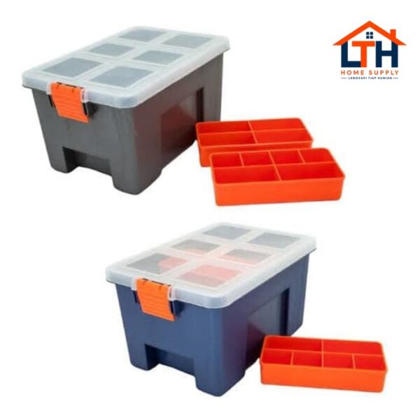 1-501-1.jpg KOTAK PERKAKAS 1446 FLINT ORGANIZER KIT / KOTAK SERBAGUNA / TOOL BOX