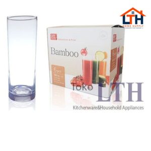 PER 6 PCS GELAS JUS CAFE / GELAS COLA / GELAS TINGGI POLOS KACA CITINOVA BAMBOO BW 02-12