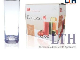 1-52-1.jpg PER 6 PCS GELAS JUS CAFE / GELAS COLA / GELAS TINGGI POLOS KACA CITINOVA BAMBOO BW 02-12