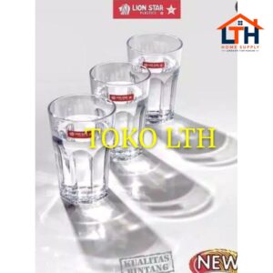 1-529-1.jpg PER 3 PCS GELAS PLASTIK MURANO 500 ML LION STAR GELAS MIKA BENING AKRILIK ACRYLIC