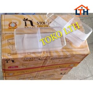 1-537-1.jpg Toples Kue Kering 2 Sekat Gemini SN 618 - NUAI (12 Pcs)