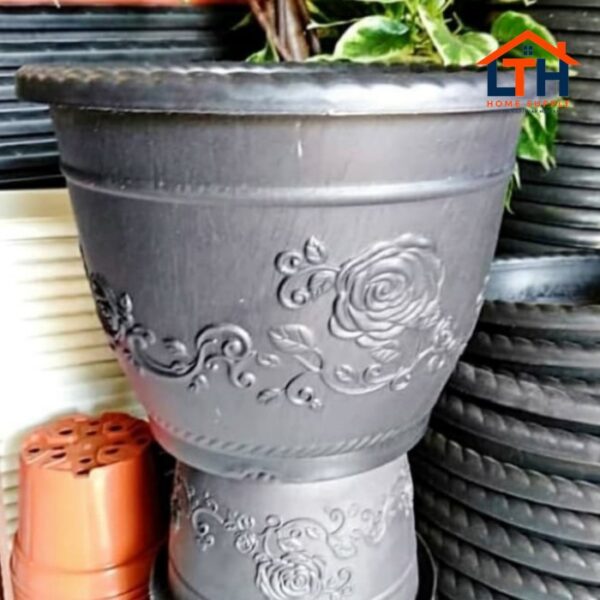 1-576-1.jpg POT PLASTIK GLORY 30cm HITAM / POT TANAMAN / POT BUNGA