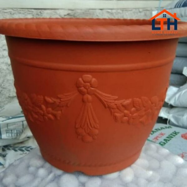 1-594-1.jpg POT PLASTIK GLORY 30cm COKLAT / POT TANAMAN / POT BUNGA