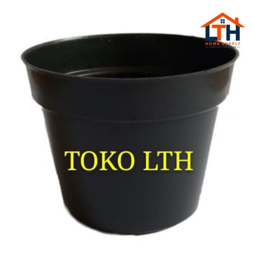 POT HITAM 40 POLOS PLASTIK / POT BUNGA / POT TANAMAN BESAR