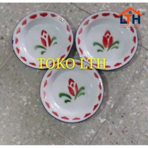1-606-1.jpg (PER 6 PCS) PIRING JADUL 16 CM ENAMEL KALENG SENG KEMBANG PISIN 16CM