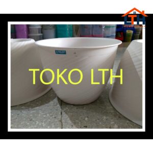 1-619-1.jpg POT TAWON 35 PUTIH / POT BUNGA / POT TANAMAN PUTIH PLASTIK
