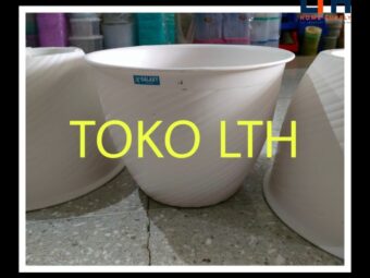 1-619-1.jpg POT TAWON 35 PUTIH / POT BUNGA / POT TANAMAN PUTIH PLASTIK
