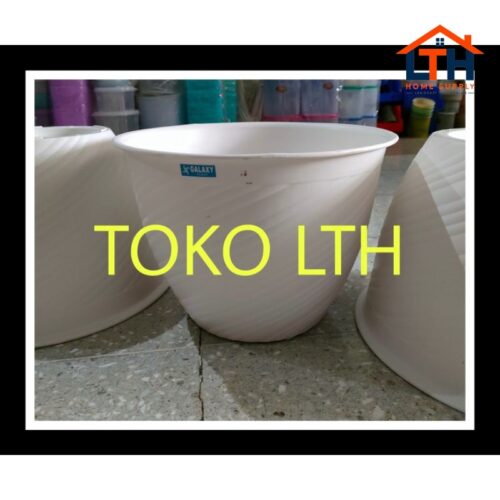 1-619-1.jpg POT TAWON 35 PUTIH / POT BUNGA / POT TANAMAN PUTIH PLASTIK