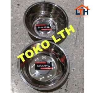 1-644-1.jpg MANGKOK STAINLESS 14 cm BASKOM KOBOKAN MANGKUK STAINLESS 14CM