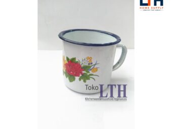 1-66-1.jpg PER 6 PCS CANGKIR KOPI SENG 7 CM KEMBANG ENAMEL GELAS KALENG JADUL RRT 7CM