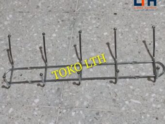 1-676-1.jpg KAPSTOK STAINLESS 5 KAIT / GANTUNGAN BAJU DINDING / SERBAGUNA / HANGER