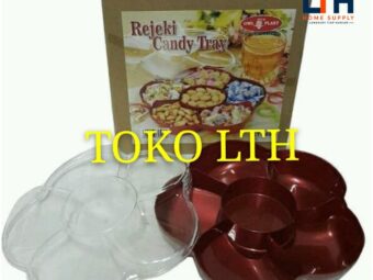 TOPLES KUE KERING SEKAT 6 BUNGA PERMEN CEMILAN CANDY TRAY REJEKI CT 168 OWL PLASTIK CT168