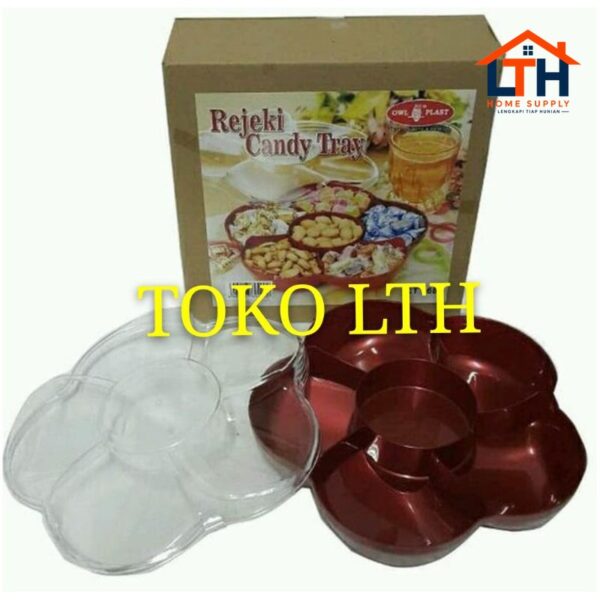 Toples Candy Tray 6 Sekat  Rejeki CT168 - Owl Plastik