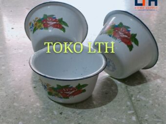 1-691-1.jpg MANGKOK TINGGI JADUL 12 CM BASKOM KOBOKAN SENG ENAMEL KALENG MOTIF KEMBANG RRT 12CM MANGKUK 12 JARI