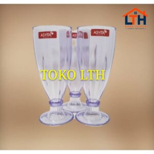 1-695-1.jpg PER 3 PCS GELAS JUS TEH SIRUP KAKI PLASTIK AKRILIK ACRYLIC GJ101 ASVITA GJ 101