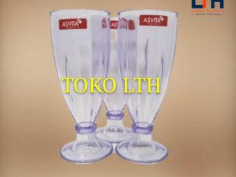 1-695-1.jpg PER 3 PCS GELAS JUS TEH SIRUP KAKI PLASTIK AKRILIK ACRYLIC GJ101 ASVITA GJ 101