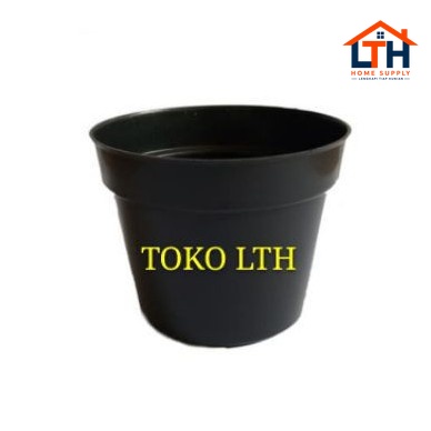 POT HITAM 12 CM POLOS PLASTIK / POT BUNGA / POT TANAMAN BIBIT SEMAI