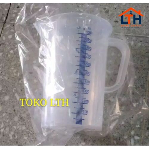 GELAS UKUR 1000 ml GELAS TAKARAN PLASTIK 1 liter / TEKO UKUR