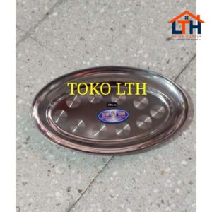 LODOR PIRING SAJI OVAL 30 40CM STAINLESS TEMPAT WADAH SAJI MAKANAN