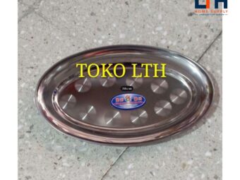 1-742-1.jpg LODOR PIRING SAJI OVAL 30 40CM STAINLESS TEMPAT WADAH SAJI MAKANAN
